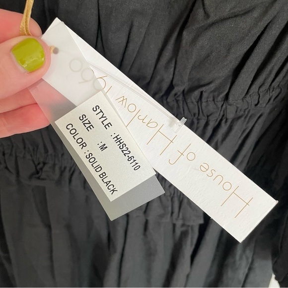 House of Harlow | Puff Sleeve Black Mini Dress NWT, medium - Picture 4 of 15